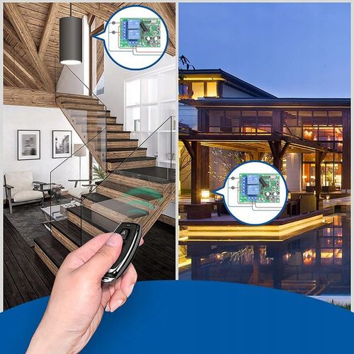 Zdalne sterowanie 230V włącznik 2 kanały na 2 pilota radiowy AC 85-250V 10A na Arena.pl