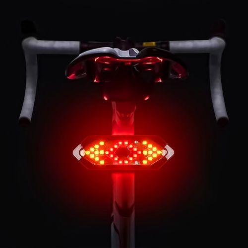 Lampka rowerowa tylna KIERUNKOWSKAZ tył na rower sygnalizator USB + pilot na Arena.pl