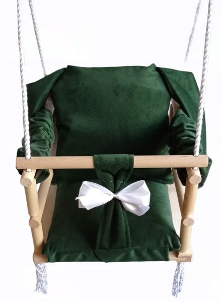 HUŚTAWKA 3w1 DLA DZIECI KRÓLICZEK kolor ZIELONY zdjęcie 1