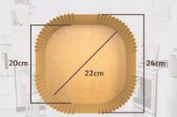 PAPIER PIECZENIA FRYTKOWNICY POWIETRZNEJ WKŁADKI 150 SZTUK - 20 CM