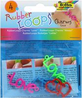 zawieszki charms love 4 szt folia