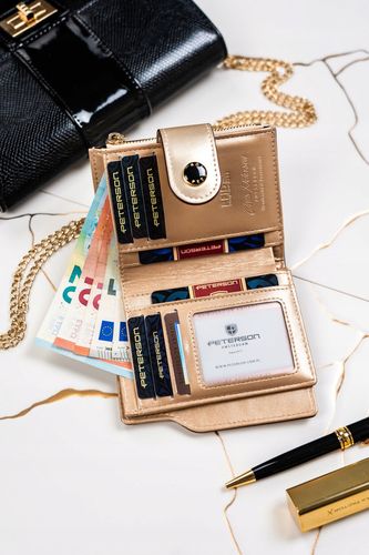 pojemny portfel damski ze skóry ekologicznej - peterson na Arena.pl
