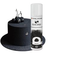 Barwnik spożywczy zamsz w sprayu czarny jadalny ozdoby velvet 100ml