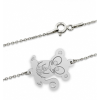 SREBRNA BRANSOLETKA CELEBRYTKA MYSZKA SREBRO PRÓBY 925