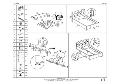 Łóżko Sofia biały na Arena.pl