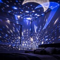 lampka nocna projektor gwiazd nieba obrotowa różowa 2w1 dla dzieci prezent