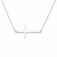 złoty naszyjnik - celebrytka - z krzyżykiem