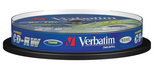 Płyta Verbatim CD-RW SERL Scratch Resistant, 10-pack cake box na Arena.pl