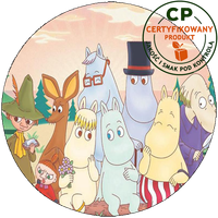 Opłatek waflowy na tort - Muminki