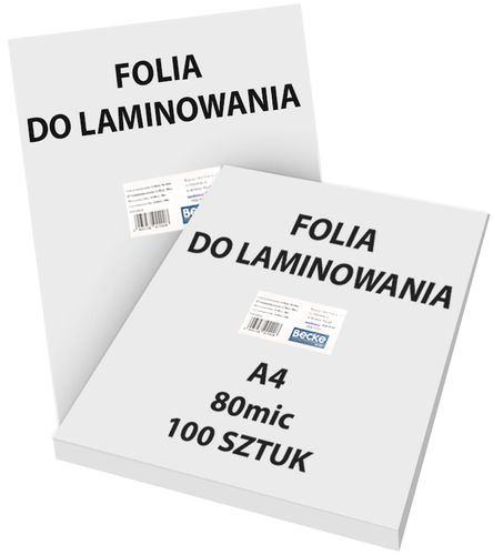 Folia do laminowania A4 80mic 100szt na Arena.pl