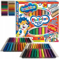 Plastelina BAMBINO, 24 kolory, podkładka GRATIS