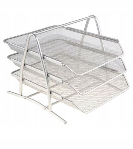 Organizer z szufladami półka na dokumenty metal Net 3A srebrna plus gratis na Arena.pl