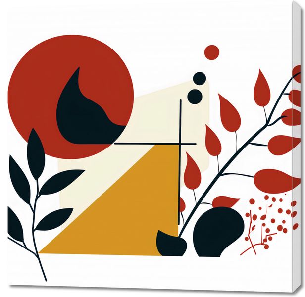 Obraz 100x100cm Ogień i Flora zdjęcie 1