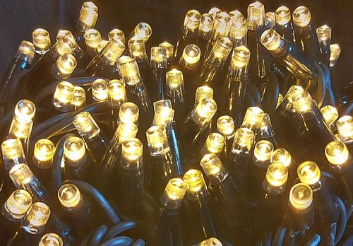 Lampki SOPLE Zewnętrzne GRUBE 100 LED 4,25m CIEPŁE BIAŁE + FLASH + Gniazdo na Arena.pl