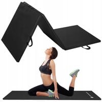 MATERAC GIMNASTYCZNY SKŁADANY DO ĆWICZEŃ SPORTOWY + RĄCZKA DO PRZENOSZENIA