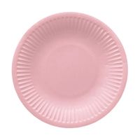 talerz papierowy okrągły "light pink" śr. 18 cm 8 szt.