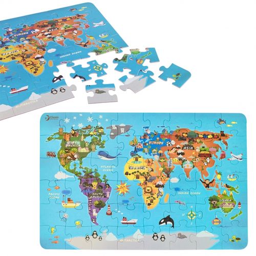 CLASSIC WORLD Puzzle Drewniane Mapa Świata na Arena.pl