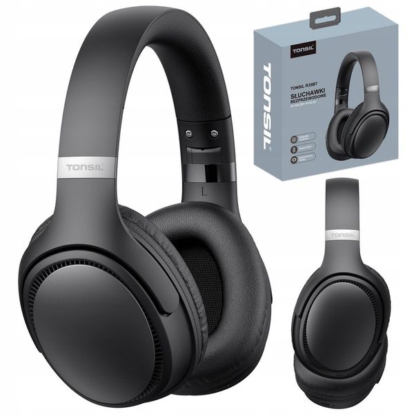 Słuchawki Tonsil R35BT Czarne bezprzewodowe nauszne Bluetooth 5.3 zdjęcie 13