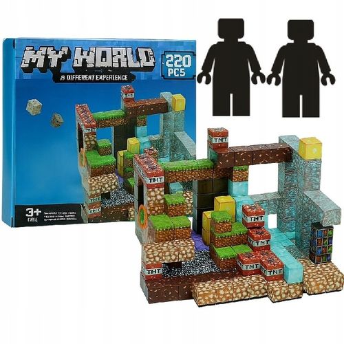 KLOCKI MAGNETYCZNE KLOCKI SZEŚCIANY 220 KLOCKÓW W TYM 2 FIGURKI GIGANTYCZNY na Arena.pl