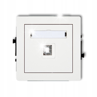 GNIAZDO 1x USB-AB 2.0 KARLIK DECO BIAŁY