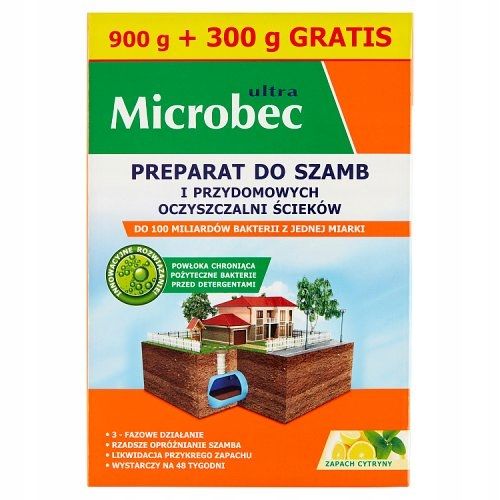 MICROBEC Ultra ŚRODEK BAKTERIE DO SZAMBA 1.2kg x 2 na Arena.pl