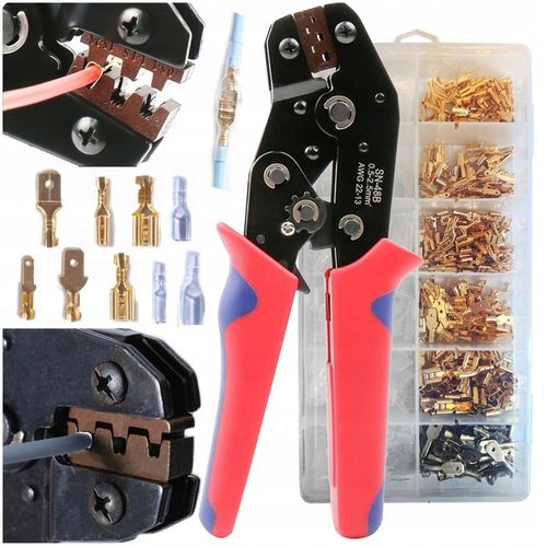 Zaciskarka praska konektorów zestaw samochodowych duży zestaw złącza na Arena.pl