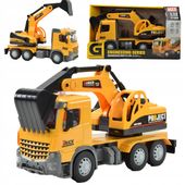 DUŻA CIĘŻARÓWKA Z KOPARKA AUTO SAMOCHÓD ZABAWKA