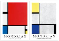 Zestaw dwóch plakatów mondrian 30x40 cm