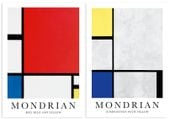 Zestaw dwóch plakatów mondrian 30x40 cm