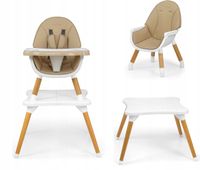 Krzesełko do karmienia 2w1 drewniane taca stolik Malmo Milly Mally