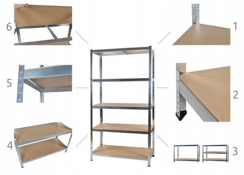 regał magazynowy 180x90x40 cm - 5 półek na Arena.pl