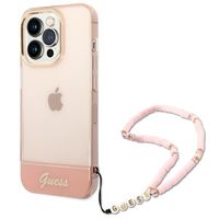 Guess GUHCP14LHGCOHP iPhone 14 Pro 6,1" różowy/pink hardcase Translucent