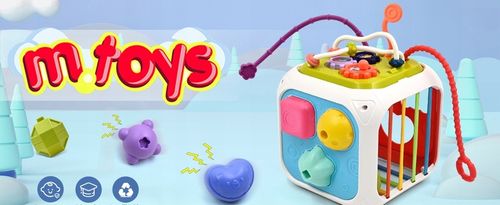 SORTER KLOCKÓW GUMKI ELASTYCZNA MULTI KOSTKA MONTESSORI SENSORYCZNA 7w1 na Arena.pl