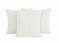 Zestaw 3x Poszewka dekoracyjna Jasiek struktura toczona 40x40 biała