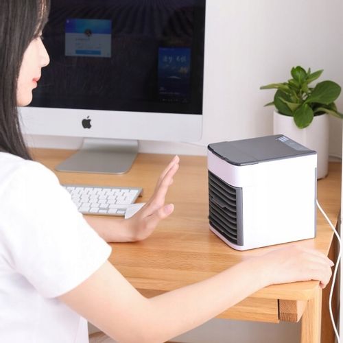 PRZENOŚNY MAŁY KLIMATYZER USB NA WODĘ i LÓD 3W1 KLIMATOR DO DOMU WENTYLATOR na Arena.pl