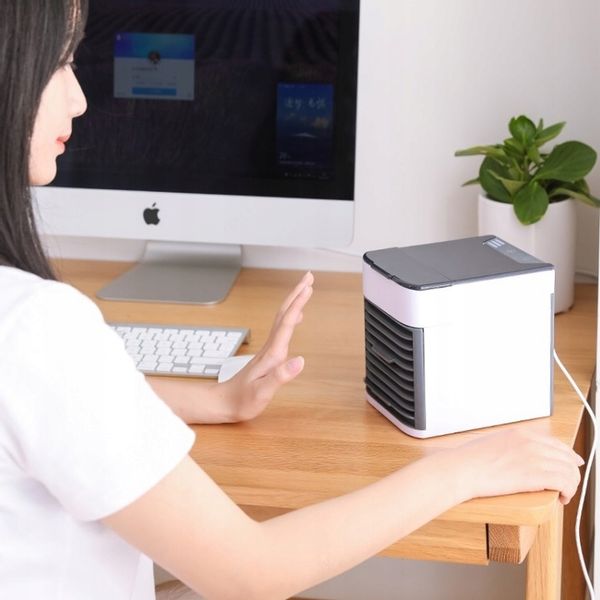 PRZENOŚNY MAŁY KLIMATYZER USB NA WODĘ i LÓD 3W1 KLIMATOR DO DOMU WENTYLATOR zdjęcie 6
