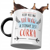 Kubek Czarny Dla Córki Na Dzień Dziecka Prezent Z Nadrukiem Ze Zdjęciem
