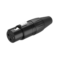 Wtyk wtyczka montażowe złącze XLR 3-pin Żeński Roxtone RX3FP-BT Czarny
