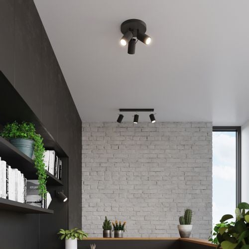 Plafon RING 3P czarny na Arena.pl