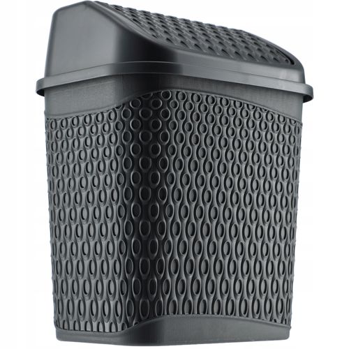 KADAX Kosz Na Śmieci Łazienkowy Szary 6,2L Uchylny Pojemnik na Arena.pl