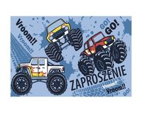 Zaproszenia urodzinowe Auta Monstertruck, 10 szt.