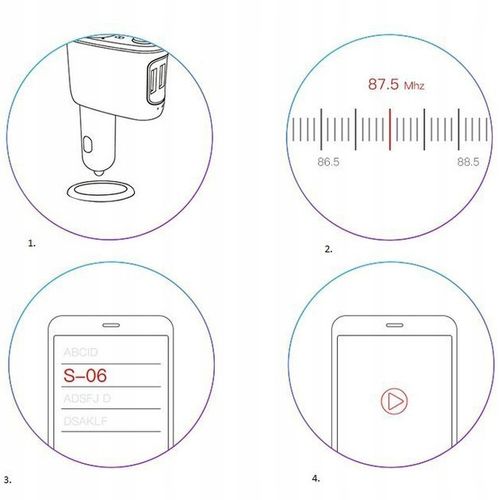 Baseus Ładowarka samochodowa Transmiter Bluetooth na Arena.pl