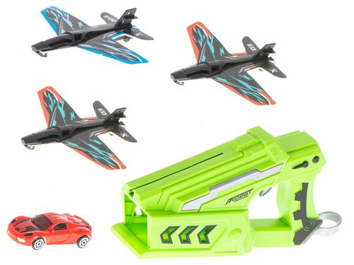 DLA DZIECI PISTOLET WYRZUTNIA SAMOCHODÓW I SAMOLOTÓW na Arena.pl