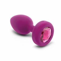 Zatyczka Analna B-Vibe Vibrating Jewel S/M Pink Ruby Fioletowy