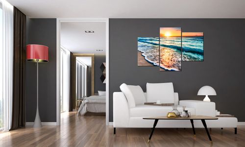 Obraz Płótno 90X60 Zachód Słońca W Cancun na Arena.pl