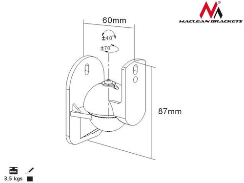 ŚCIENNY UCHWYT GŁOŚNIKOWY 3D GŁOŚNIK BYDGOSZCZ na Arena.pl