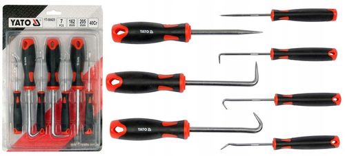 YATO ZESTAW 7 HACZYKÓW Z RĘKOJEŚCIĄ HAKI PODWAŻANIE SEPAROWANIE na Arena.pl
