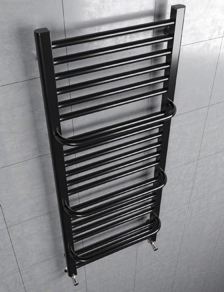 GRZEJNIK ŁAZIENKOWY POWER 480x450 CZARNY POŁYSK zdjęcie 5