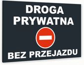 Tabliczka znak informacyjny 40x30 Antracyt DROGA PRYWATNA Aluminiowa
