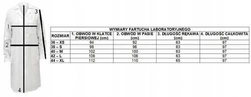 Fartuch laboratoryjny medyczny damski guziki PL 36 TC 200 na Arena.pl